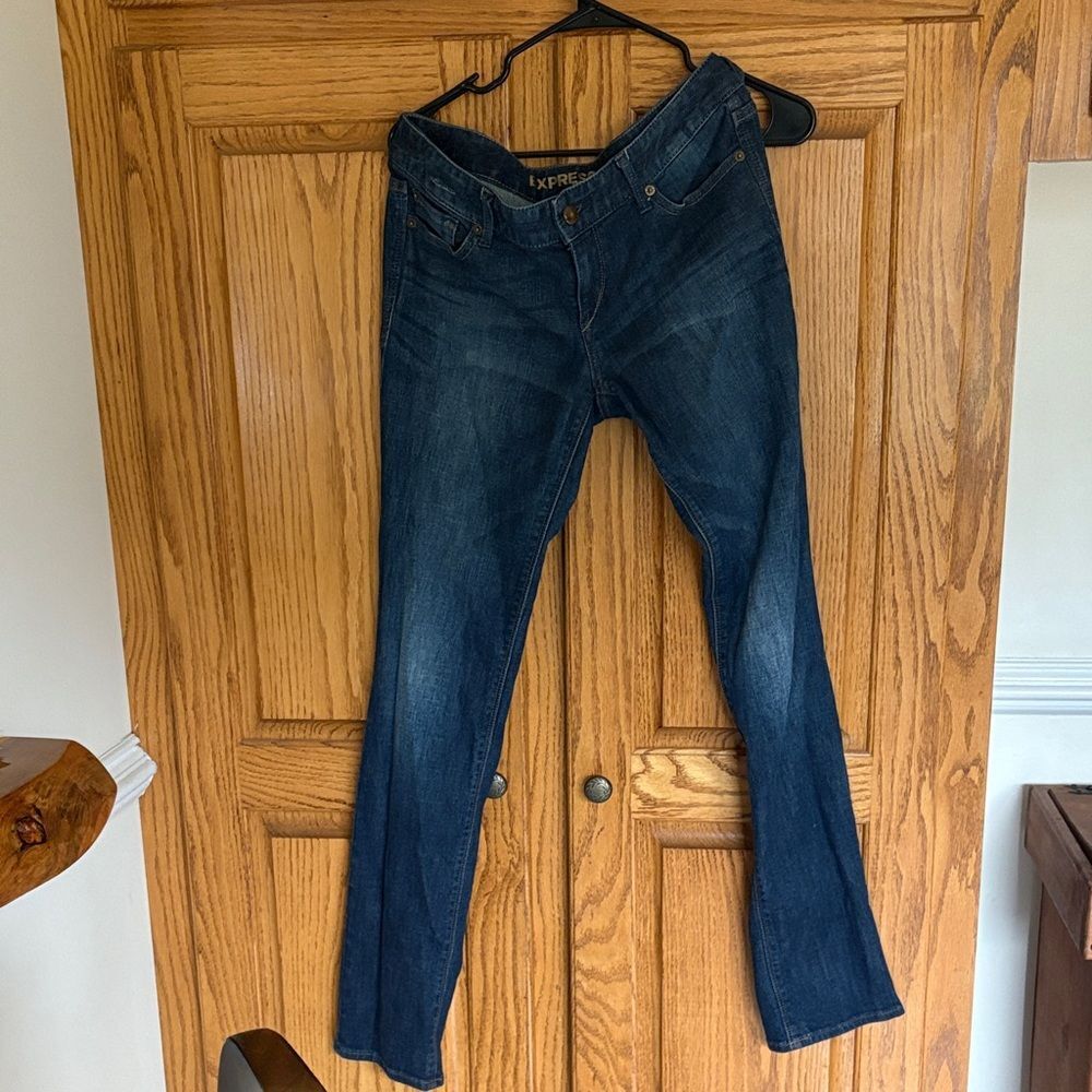 Express Women's Dark Blue Skinny Jeans